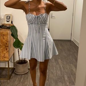 Majorelle Dress Baby Blue/White Stripes Size XS